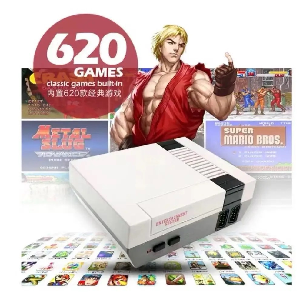 620 Retro Game Console,Classic Video Game System Built 2 Classic Controller - Picture 2 of 7